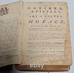 The Satires, Epistles, and Art of Poetry of Horace Translated Into English 1760