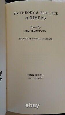 The Theory And Practice Of Rivers. Poems By Jim Harrison. Rare. Signed. 1986