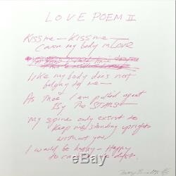 Tracey Emin Love Poem II (1996) original signed print lithograph RCA RARE