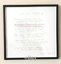Tracey Emin Love Poem II (1996) original signed print lithograph RCA RARE