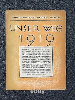 Unser Weg 1919 Paul Cassirer VNTG Max Liebermann Ernst Barlach Poetry Modernism