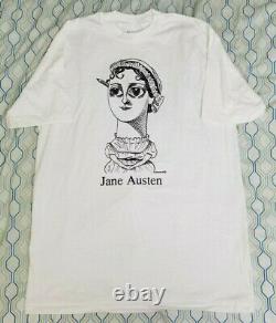 Vintage 90s Jane Austen Art T Shirt Author Poetry Portrait Picture Painting XL