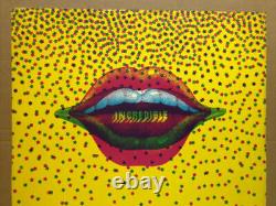 Vintage Blacklight Poster Victor Moscoso Neon Rose 1968 Incredible Poetry