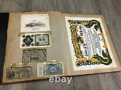 Vintage Korean War Scrapbook Bullion Patch Pins 59 Photos Letters Poem Art 1950s