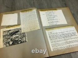 Vintage Korean War Scrapbook Bullion Patch Pins 59 Photos Letters Poem Art 1950s