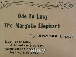Vintage Lucy The Elephant Jamesway Department Store Poster Lippi Poem Sheetz Art