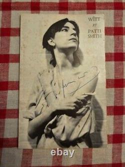 WITT By PATTI SMITH 1973 3rd Printing Robert Mapplethorpe Cover Photo-Signed