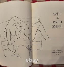 WITT By PATTI SMITH 1973 3rd Printing Robert Mapplethorpe Cover Photo-Signed