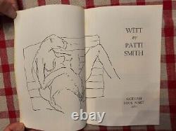 WITT By PATTI SMITH 1973 3rd Printing Robert Mapplethorpe Cover Photo-Signed