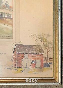 WPA ARTIST SIGNED ERNEST CRAMER 1930s PAINTING REMARQUES WALT WHITMAN COLLECTION