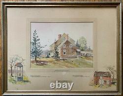 WPA ARTIST SIGNED ERNEST CRAMER 1930s PAINTING REMARQUES WALT WHITMAN COLLECTION