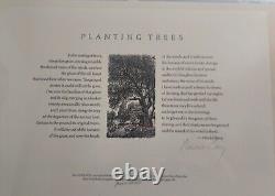 Wendell Berry 11x15.5 Signed and Numbered Poems Broadside Planting Trees