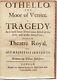 William Shakespeare. Othello, The Moor Of Venice. A Tragedy 1695 Sixth Edition