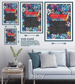William Shakespeare Poem Sonnet 116 Hearts Poster Print Art Gift Quote