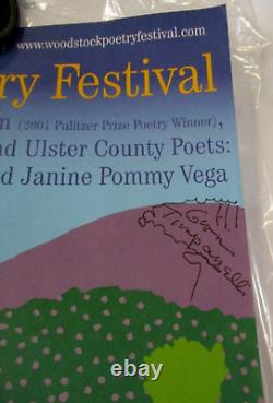 Woodstock (NY) Poetry Festival Signed Poster, Milton Glaser, Robert Bly, etc