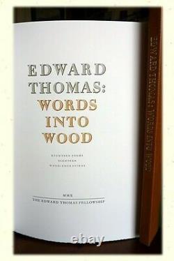 Words into Wood a fine-art limited-edition book with 18 poems by Edward Thomas